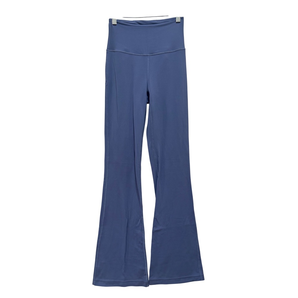 Lululemon Groove Super-High-Rise Flared Pant Womens 4 Blue Nulu 33 Inseam Yoga